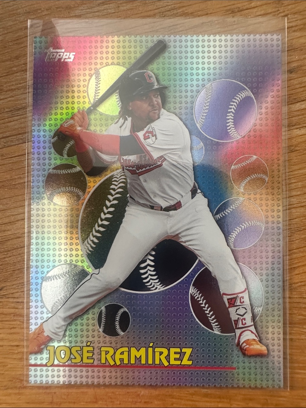 Topps José Ramírez Holographic Rainbow Baseball Card
